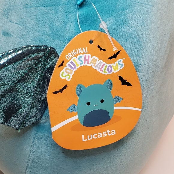 Lucasta the Teal Bat Halloween Squishmallow 12" NWT - Picture 3 of 3
